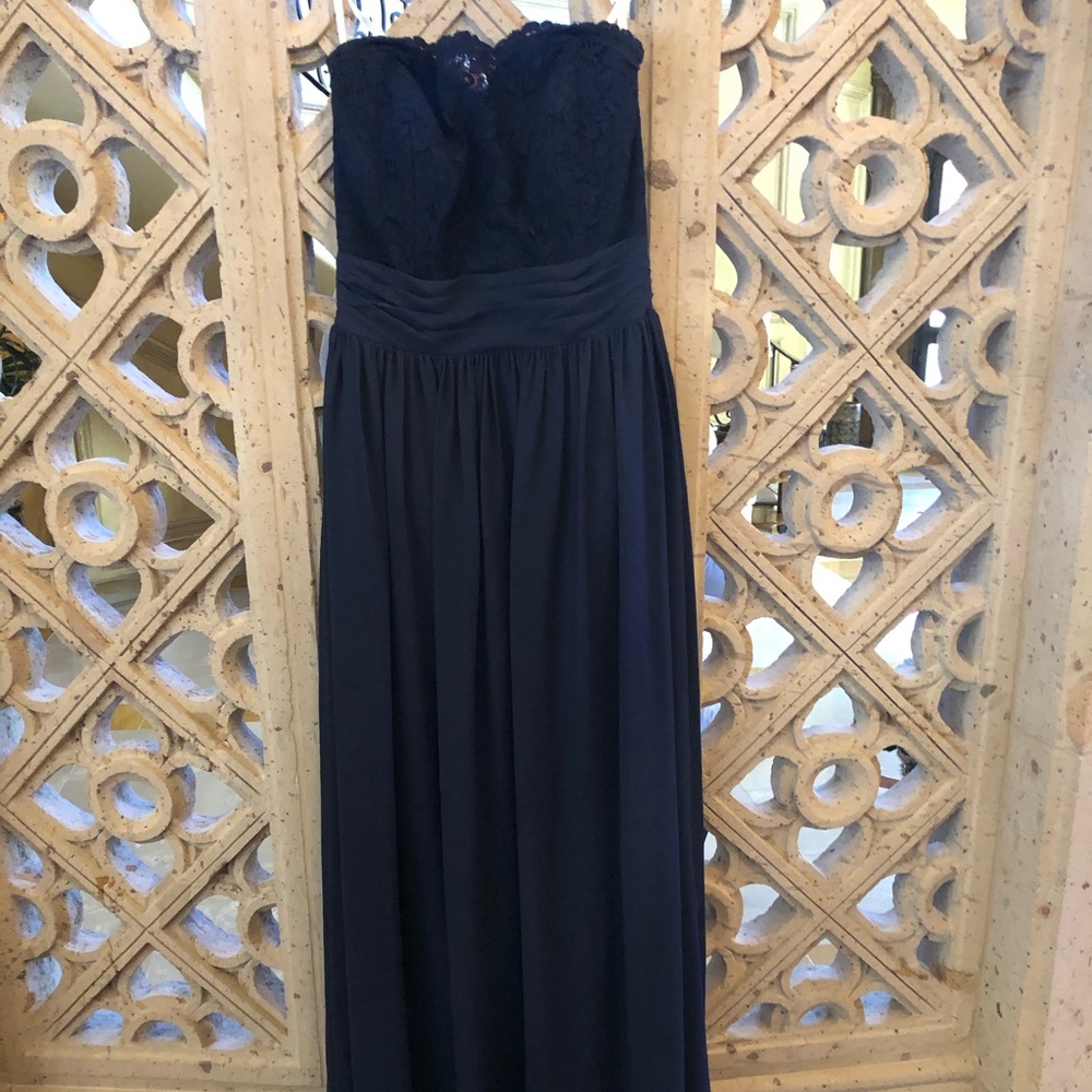 Dark blue bridesmaid dress